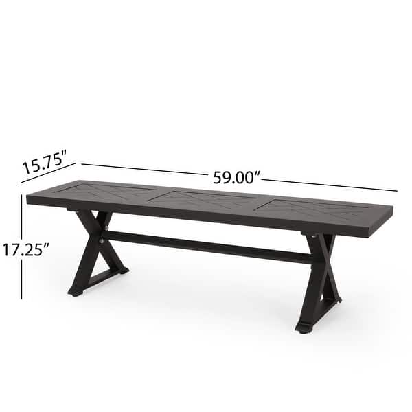 Waterford Outdoor Aluminum Outdoor Bench by Christopher Knight Home