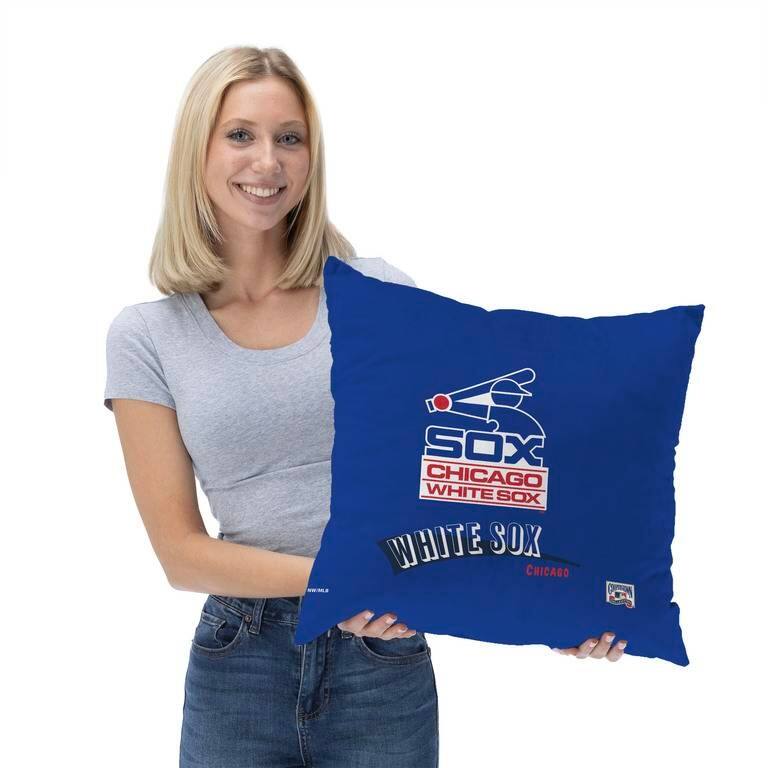 MLB CC Throwback 18 Inch Throw Pillow - 18" x 18" - Chicago White Sox