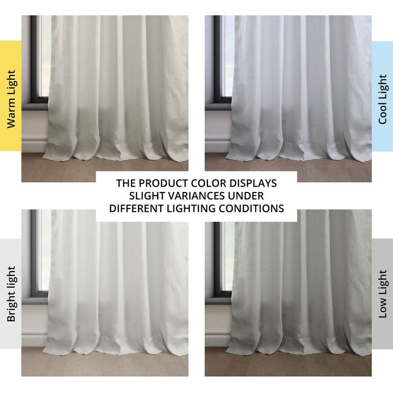 Exclusive Fabrics Room Darkening Euro Linen Curtain (1 Panel) - Window Treatment for Bedroom or Living Room