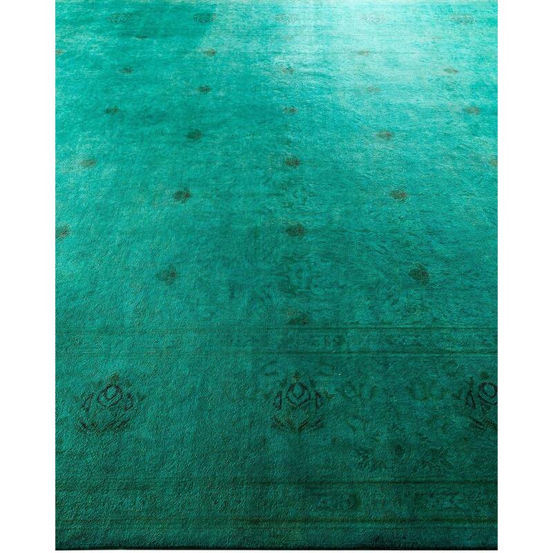 Contemporary Overdyed Wool Hand Knotted Area Rug - 8' 0" x 9' 10"