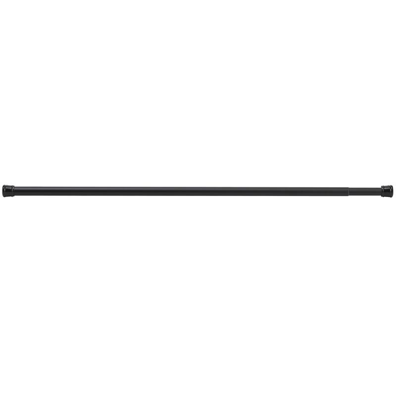 Design House Adjustable Tension Shower Rod Matte Black Shower Curtain Rod