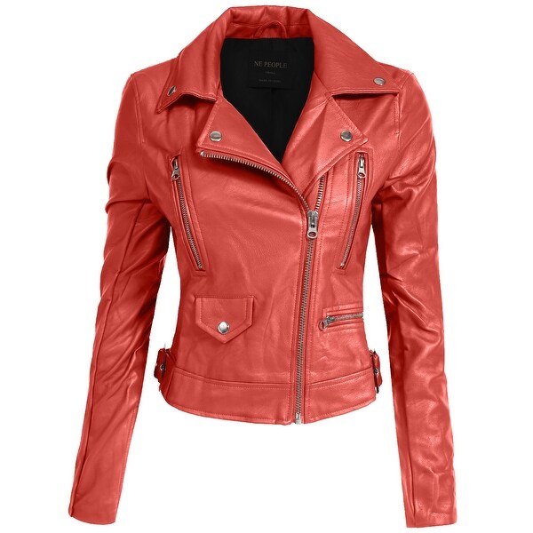 casual leather jacket womens