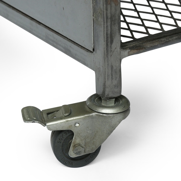 Gieke Industrial Handcrafted Mango Wood Shoe Rack by Christopher