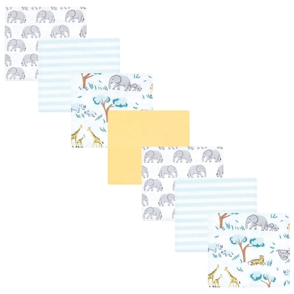slide 1 of 1, Hudson Baby Cotton Flannel Receiving Blankets Bundle, Safari Friends, One Size - Safari Friends - One Size One Size - Safari Friends