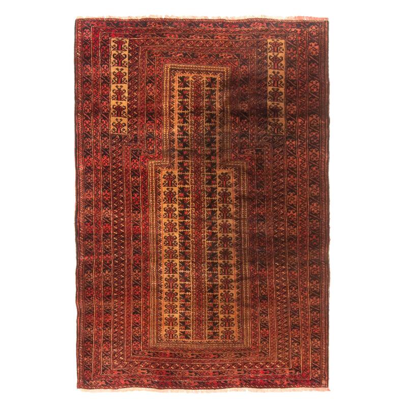 ECARPETGALLERY Hand-knotted Teimani Beige Wool Rug - 2'10 x 4'3