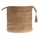 preview thumbnail 6 of 8, LR Home Montego Solid Natural Jute Decorative Storage Basket (19 in.) - 19" x 19" x 19"