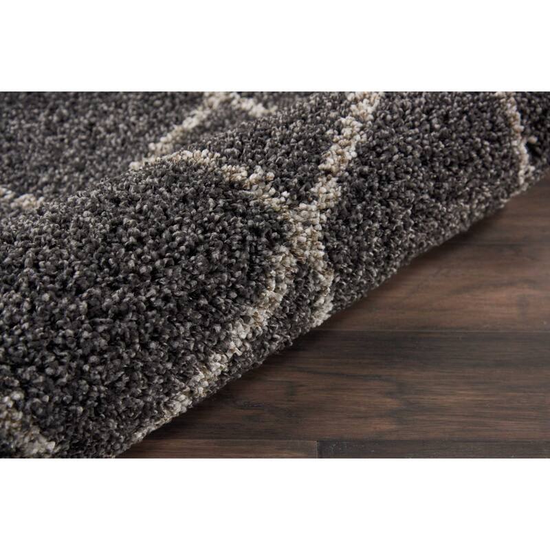 Nourison Brisbane Large Diamond Geometric Modern Shag Area Rug