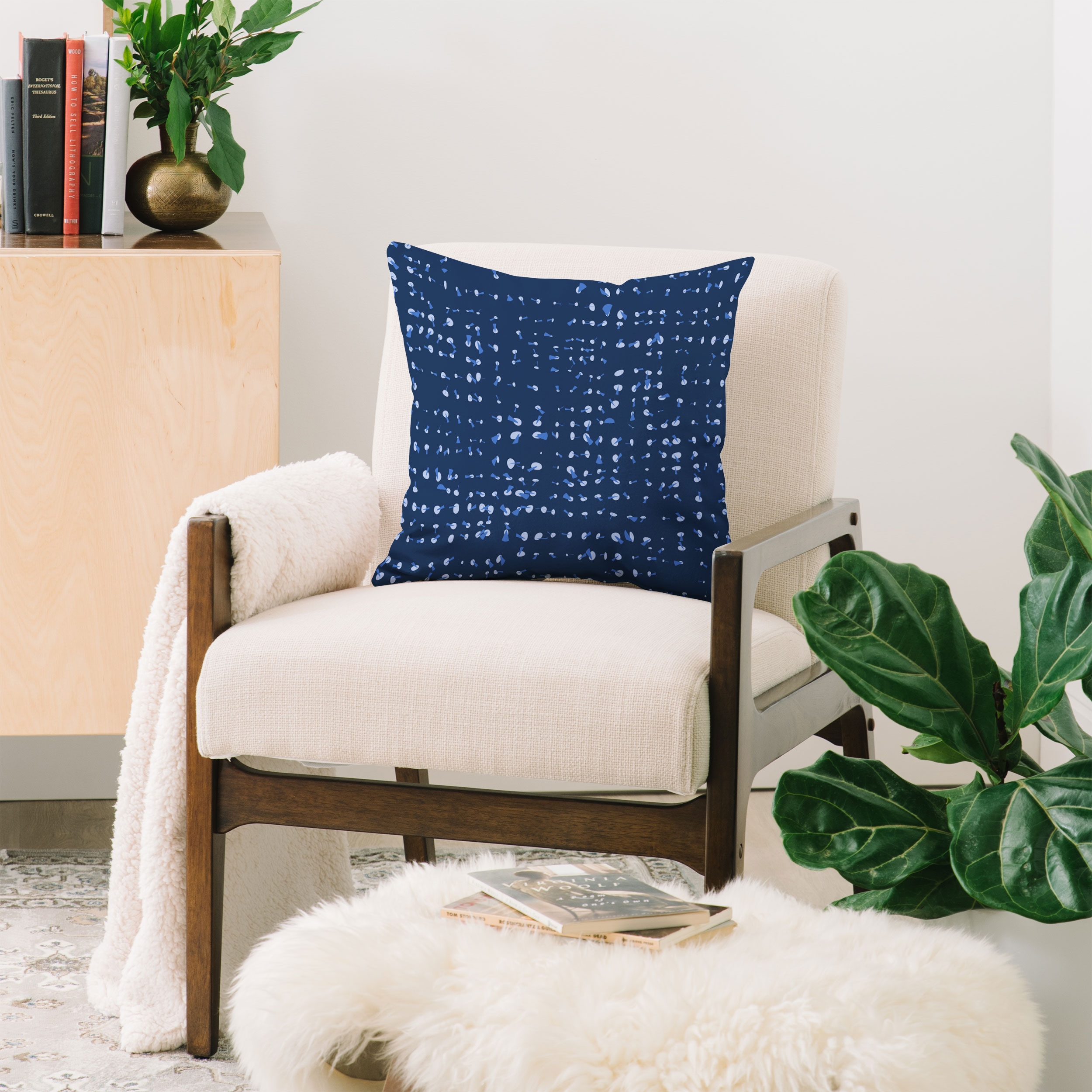 Mirimo Denim Mod Mood Made To Order Outdoor Throw Pillow 20