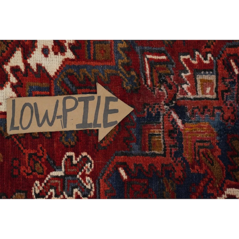 Hand Knotted Oriental 100% Wool Carpet Traditional Medallion Red Heriz Area Rug - 12' 10'' X 9' 11''