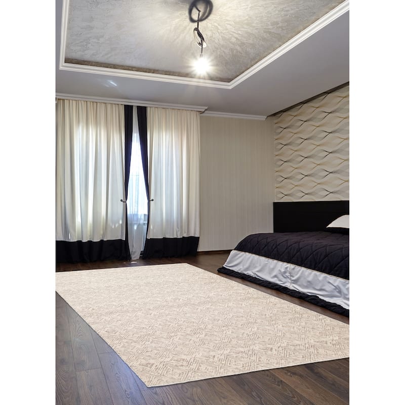 ECARPETGALLERY Hand Tufted Timeless Grey Wool Rug - 5'3 x 8'0