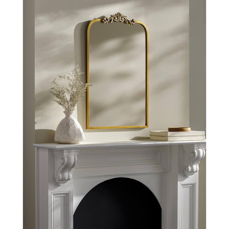 Livabliss Aarlen Traditional Accent Mirror - Gold - 30"H x 19"W x 2"D
