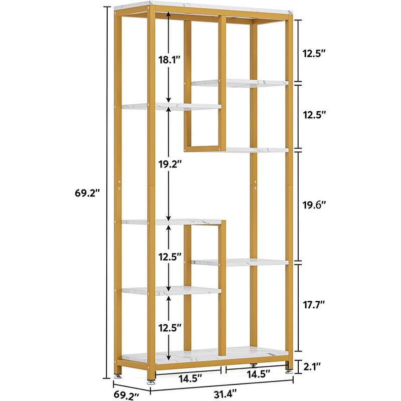 6-Tier Tall Bookshelf Bookcase for Home Office