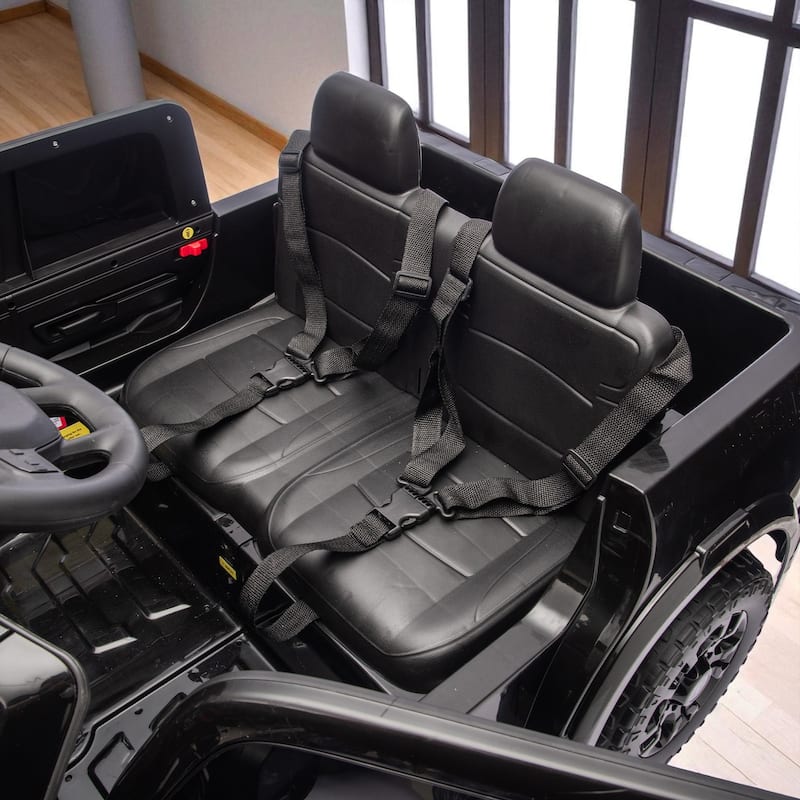 24V Licensed Dodge RAM 2500 Kids Ride On Truck with Remote, 2-Seater, Bluetooth Music, USB/MP3, Dual Motor & Suspension