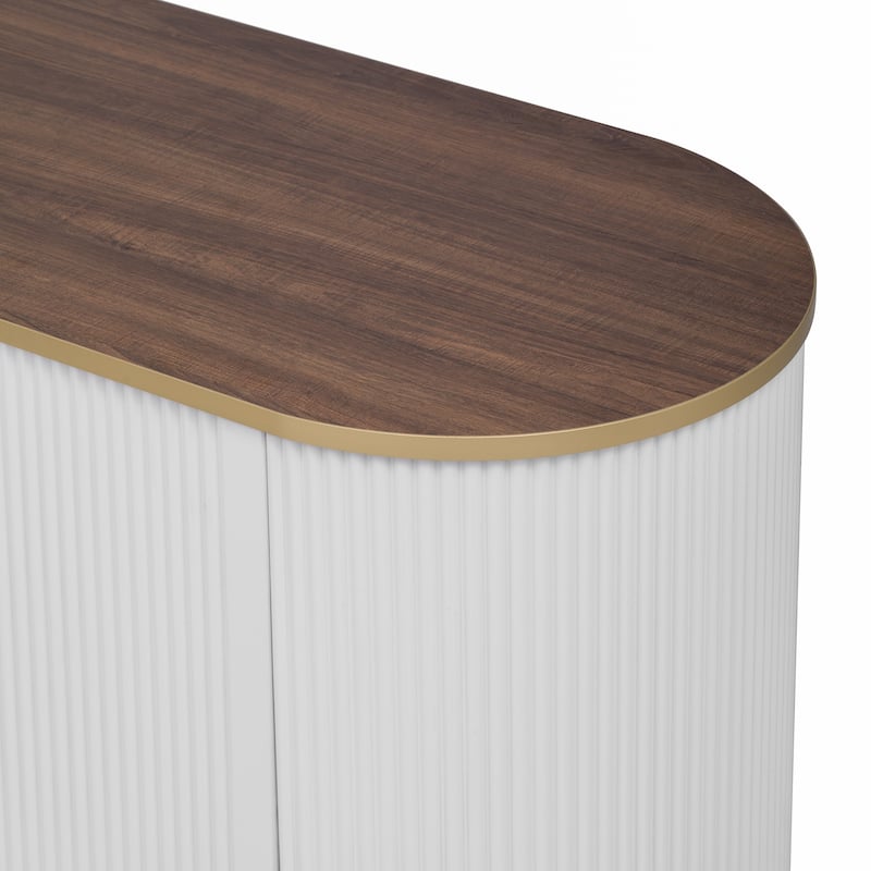 78" Modern TV Stand with 6 Cabinets& 2 Open Compartments, Entertainment Center for TVs up to 90", Television Console