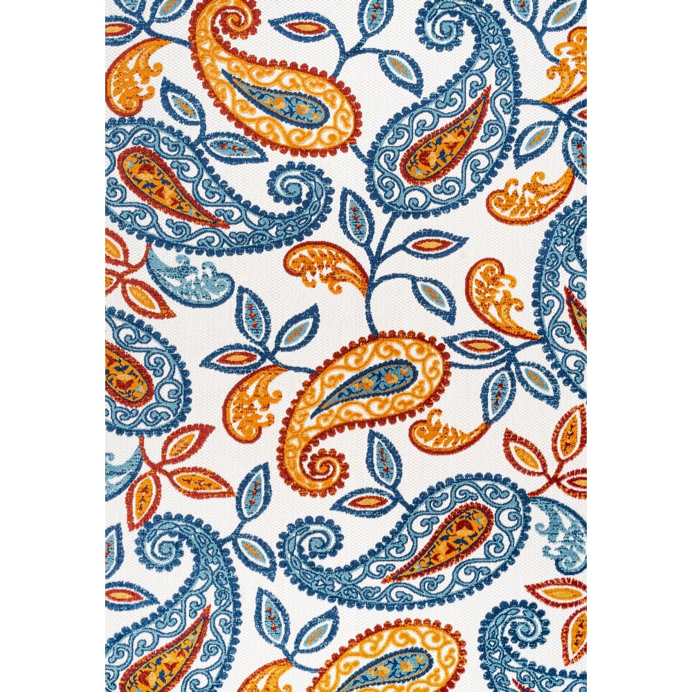 JONATHAN Y Gordes Paisley High-Low Indoor/Outdoor Area Rug