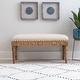 preview thumbnail 3 of 14, Barlow Upholstered Wood Seashell Entryway Bench Brown/Beige