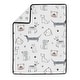 preview thumbnail 3 of 4, Sweet Jojo Designs Dog Boy Girl Unisex/Gender Neutral 4pc Nursery Crib Bedding Set Grey Taupe Blue Modern Puppy Watercolor Hatch