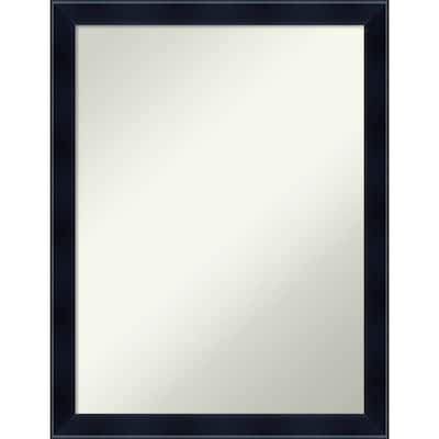 Non-Beveled Wood Bathroom Wall Mirror - Madison Black Frame