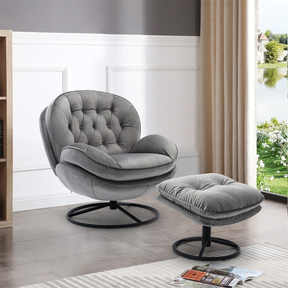 Leyla gliding discount chair with ottoman