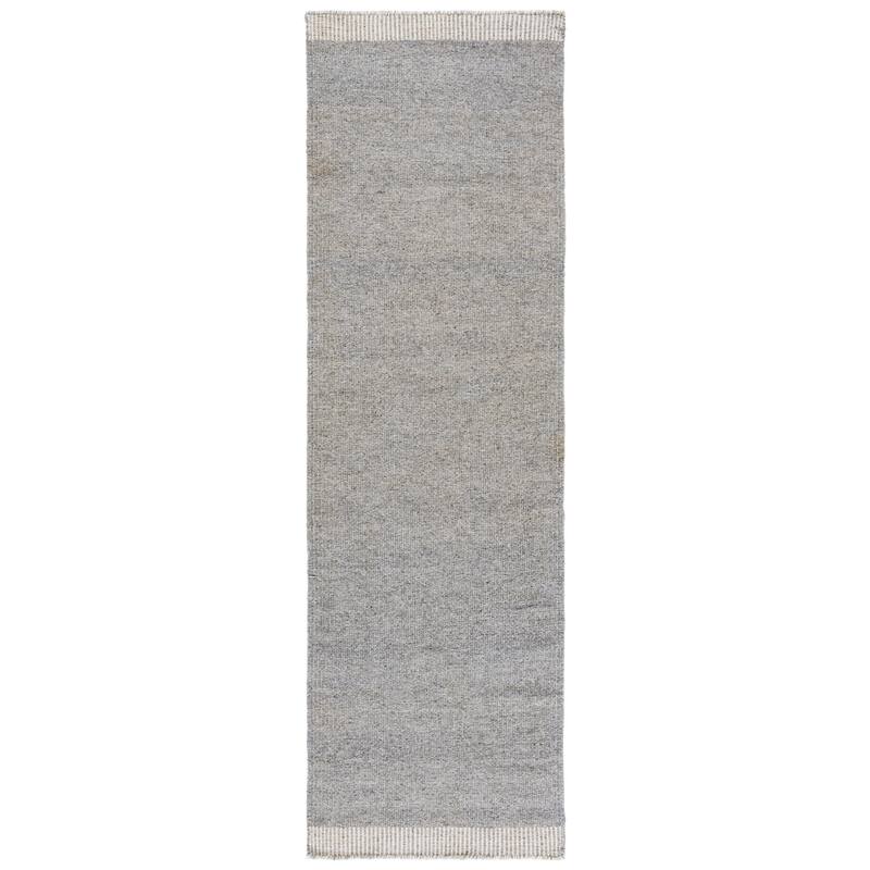 SAFAVIEH Handmade Vermont Tomaida Wool Rug - Grey/Ivory - 2'3" x 8' Runner