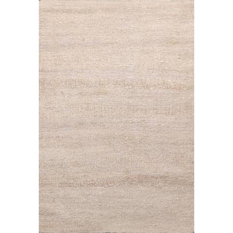 Hand Woven Beige, Flat Weave Modern & Contemporary Oriental Area Rug - 2' x 3'