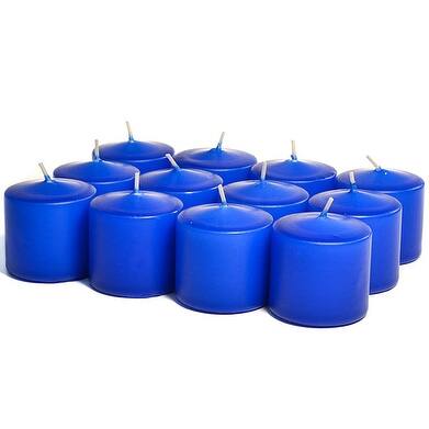 Shop Black Friday Deals On Unscented Royal Blue Votives 15 Hour Votive Candles Pack 12 Per Box 1 5 In Diameter X 2 25 In Tall Overstock 15034625