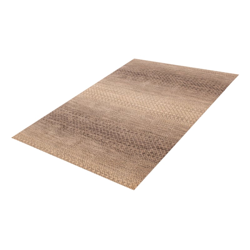ECARPETGALLERY Hand-knotted Silk Shadow Grey Wool Rug - 5' 11" x 8' 11"