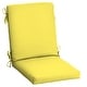 preview thumbnail 65 of 74, Arden Selections Leala Textured Outdoor Dining Chair Cushion Set 44 in L x 20 in W x 3.5 in H - Lemon Yellow Leala