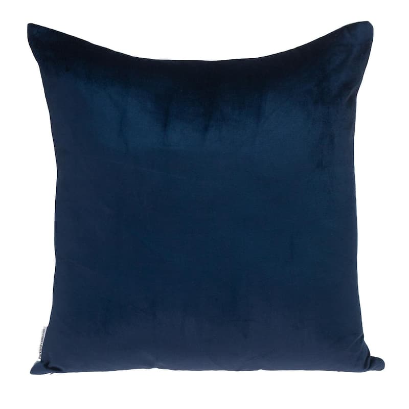HomeRoots 20" Purple And Dark Gray Cotton Blend Throw Pillow - Blue