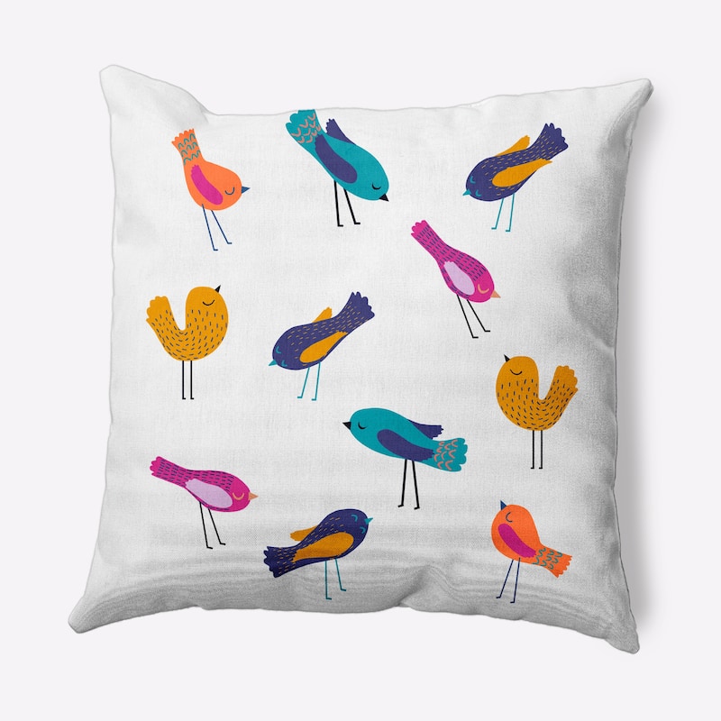 Tweets Indoor/Outdoor Throw Pillow - Teal - 20" x 20"