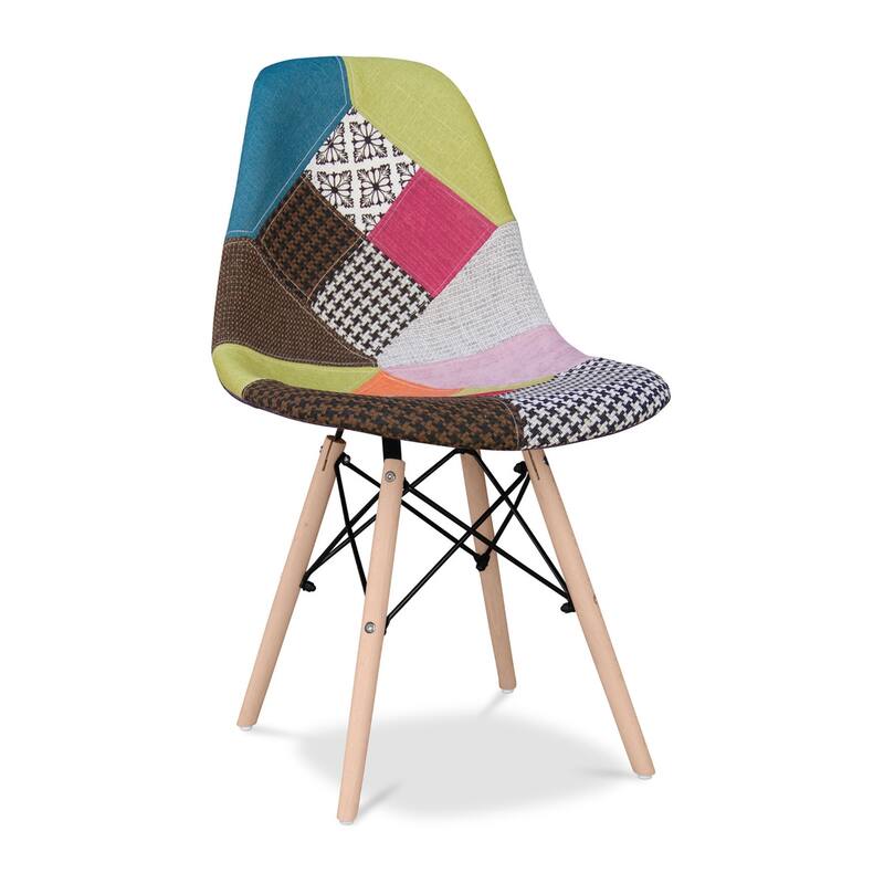 Heavy Duty Plastic and Wood Dining Side Chair with Solid Back Support - 21” x 18.50” x 32.50”