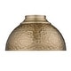 preview thumbnail 2 of 10, Golden Lighting Shepard 3-light Flush Mount in Modern Brass and Modern Brass shade