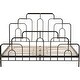 preview thumbnail 9 of 24, Elle Decor Astrid Modern Bed With Metal Headboard and Footboard, Requires No Box Spring