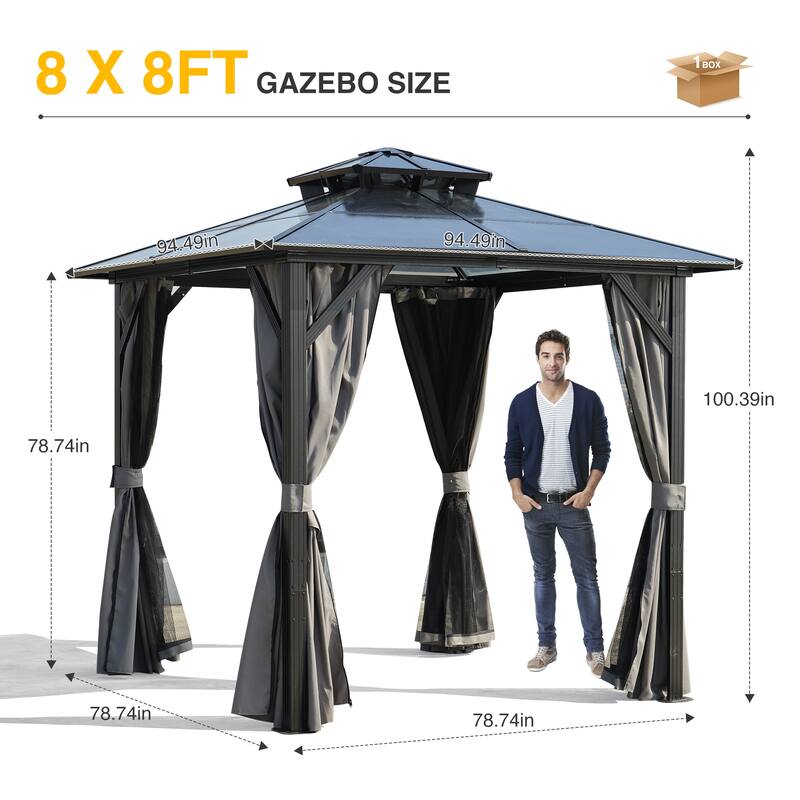 Outdoor Grill Gazebo 8 x 8FT Garden