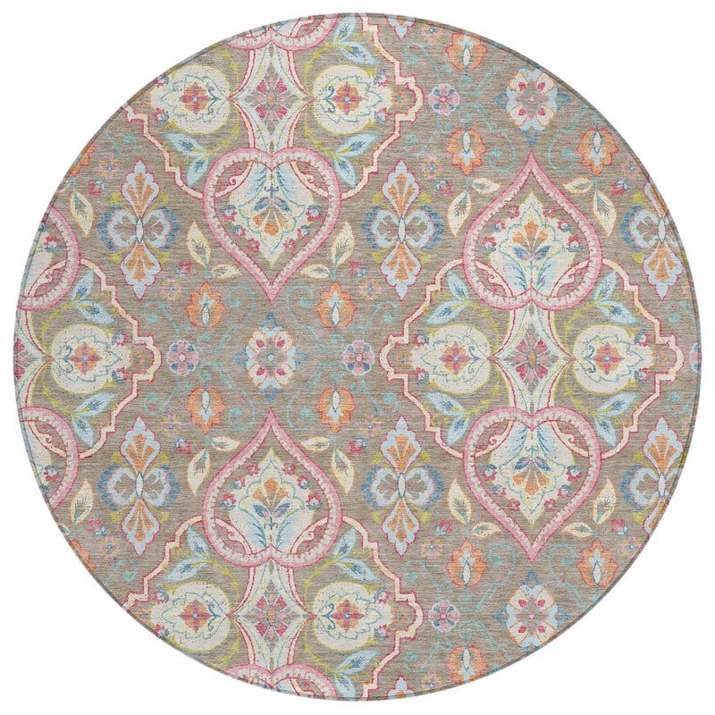 Machine Washable Indoor/Outdoor Traditional Spades Chantille Rug