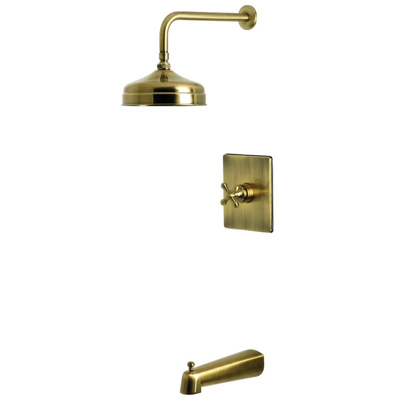 Kingston Brass Single-Handle Pressure Balanced Tub and Shower Faucet - Antique Brass