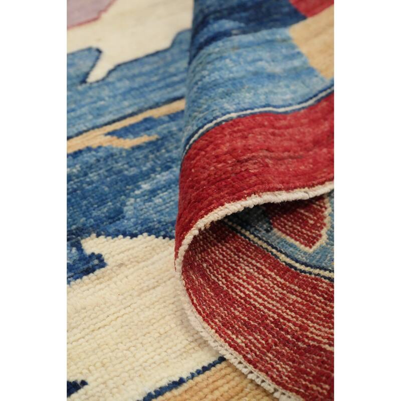 Hand Knotted Oriental 100% Wool Carpet Transitional Floral Beige & Ivories Oushak Area Rug - 9' 8'' X 8' 6''