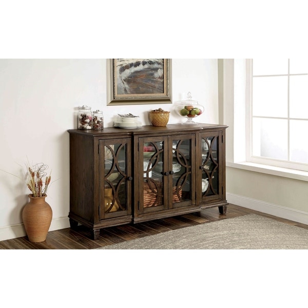 Furniture of America Haylette Rustic Brown 63-inch Solid Wood Server. Opens flyout.