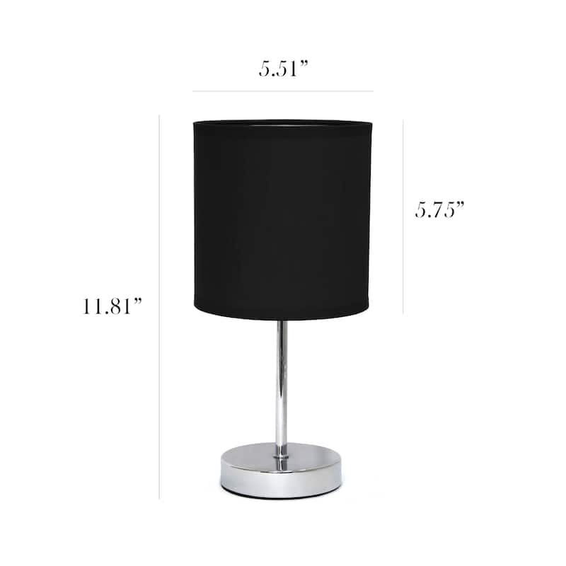 Simple Designs 11.81" Basic Mini Table Lamp with Feit LED Bulb Included - 11.81