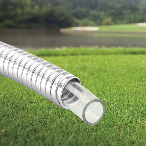 Shop Sun Joe Ajsgh25 25 Foot Stainless Steel Heavy Duty Spiral Constructed Metal Garden Hose Overstock 20293219