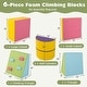 preview thumbnail 5 of 7, 6-Piece Foam Climbing Blocks with Hook and Loop Fasteners - Multicolor
