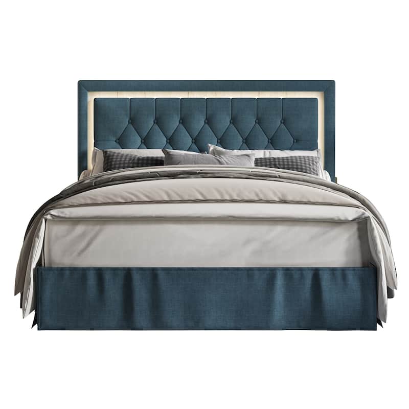 Gianna Tufted Upholstered Platform Bed