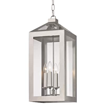 Brian Patrick Flynn for Crystorama Hurley 4 Light Polished Nickel Chandelier - 10'' W x 24'' H