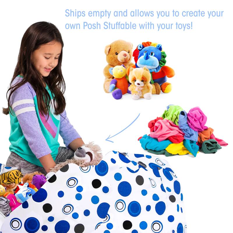 Kids' Stuffed Animal Storage Bean Bag Chair Cover or Toy Organizer