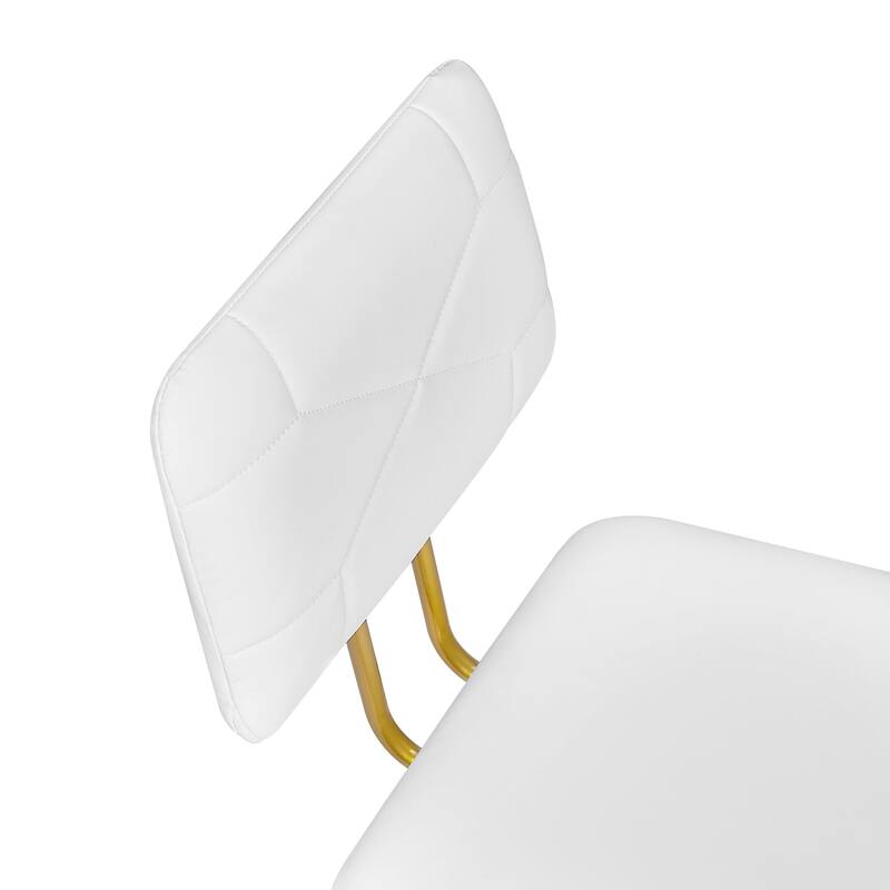 VECELO PU Leather Dining Chairs 2/4-Pack X-Back Side Chairs with Gold/Black Legs for Living room Bedroom Study Kitchen