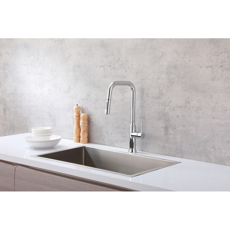 Indigo Home Single Handle Pull Down Sprayer Kitchen Faucet