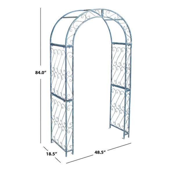 SAFAVIEH Outdoor Living Pagan Victorian Scroll Iron Arch