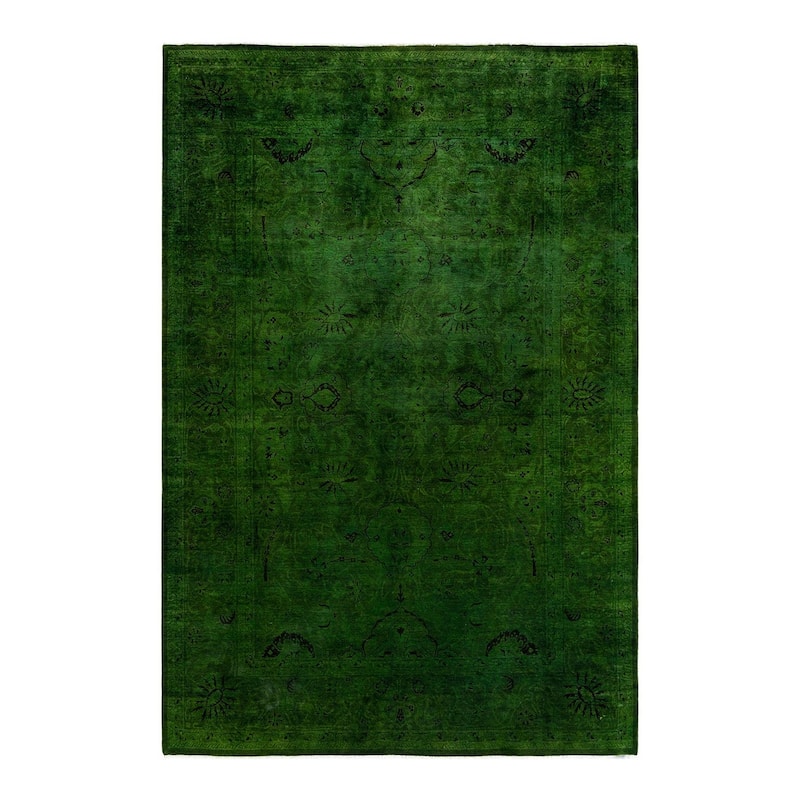 Contemporary Overdyed Wool Hand Knotted Area Rug - 6' 2" x 8' 10"