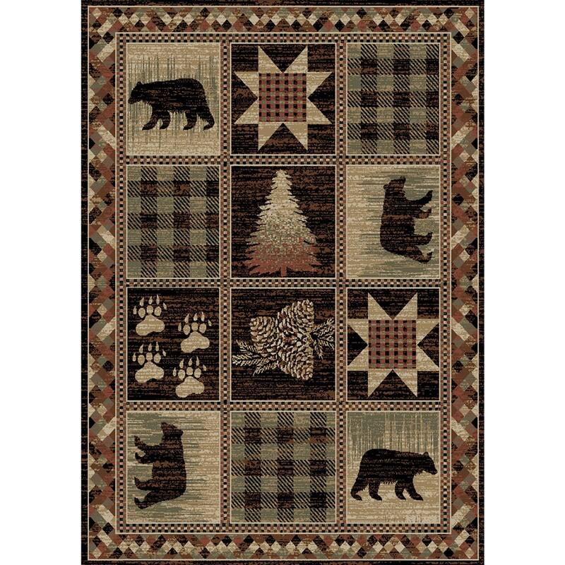 Hearthside Hollow Point Lodge Area Rug - 2'3"x3'3" - Brown