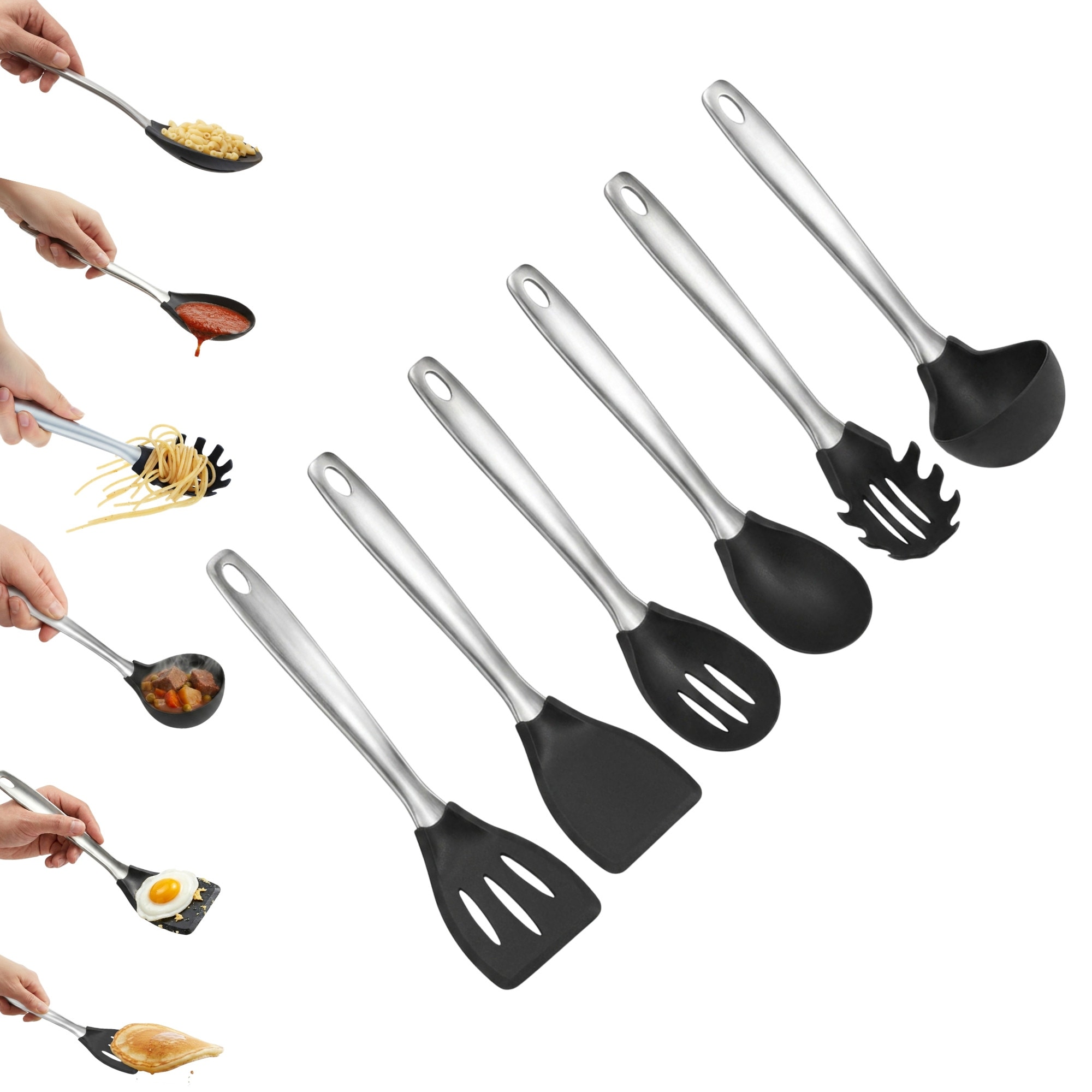 Amco 6 Piece Nylon Utensil Set - 15.74" H